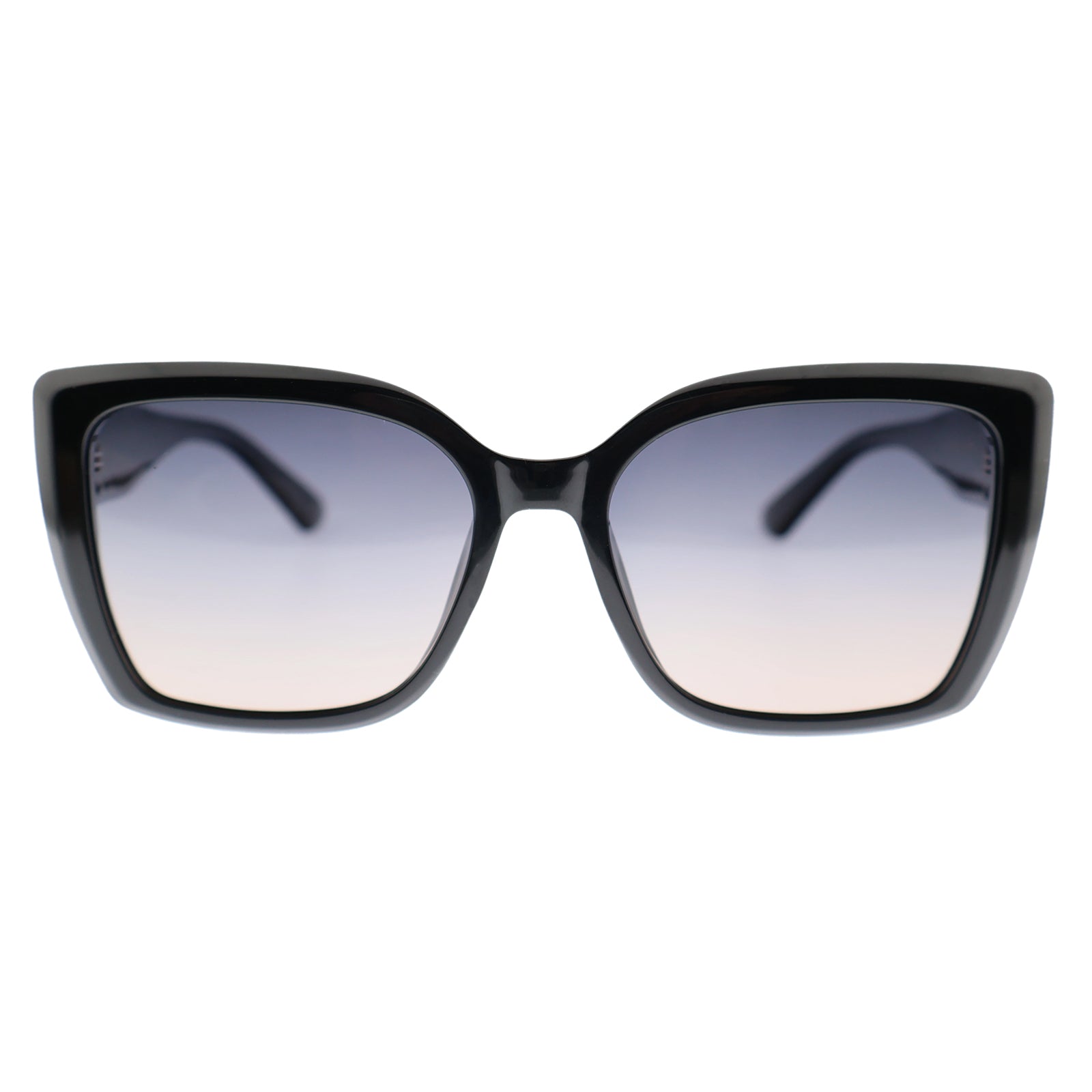 Black Oversized Square Sunglasses, Gradient Lens