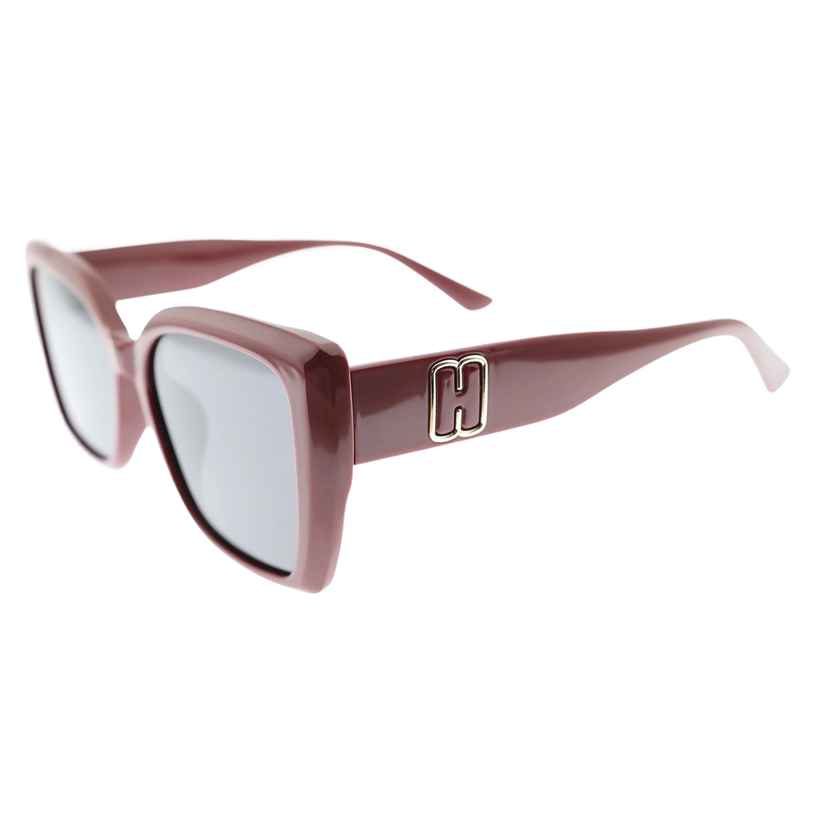 Black Oversized Square Sunglasses, Gradient Lens