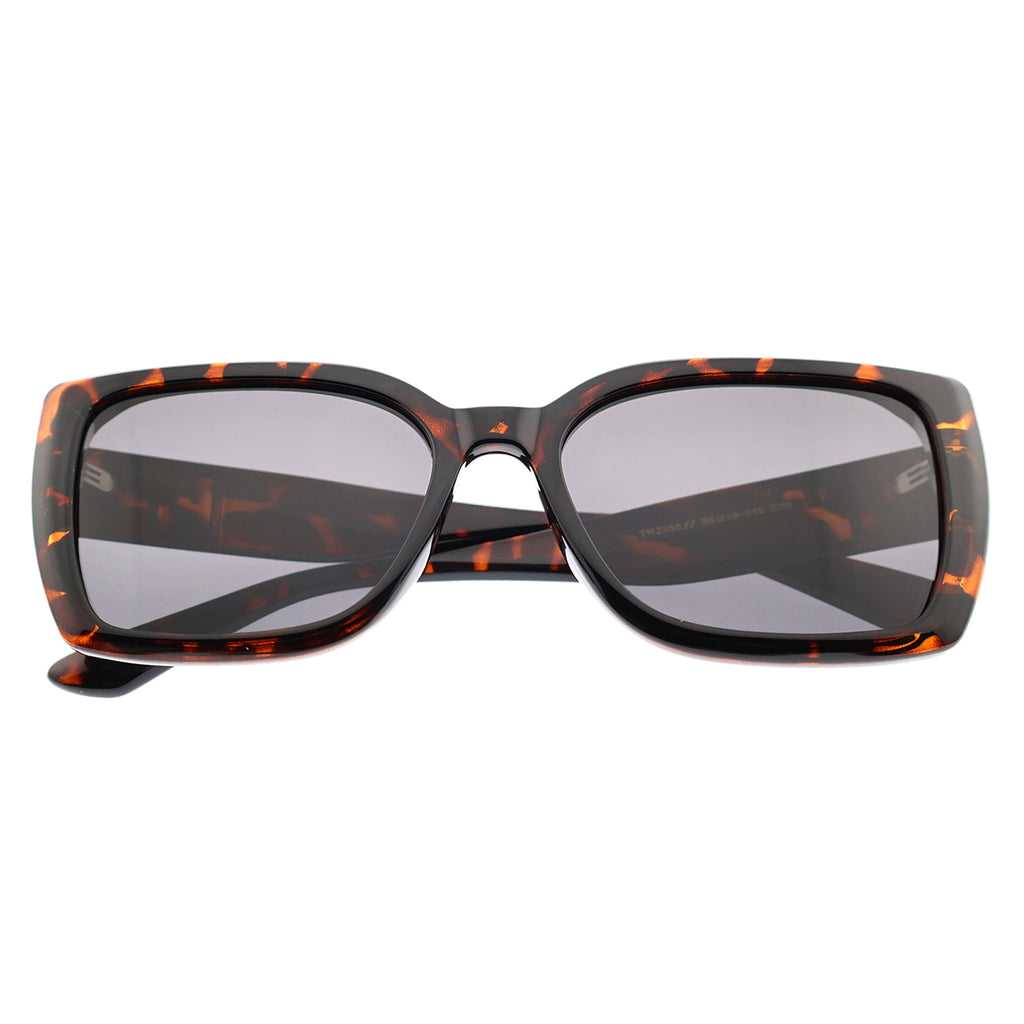 Black Oversized Square Sunglasses, Gradient Lens