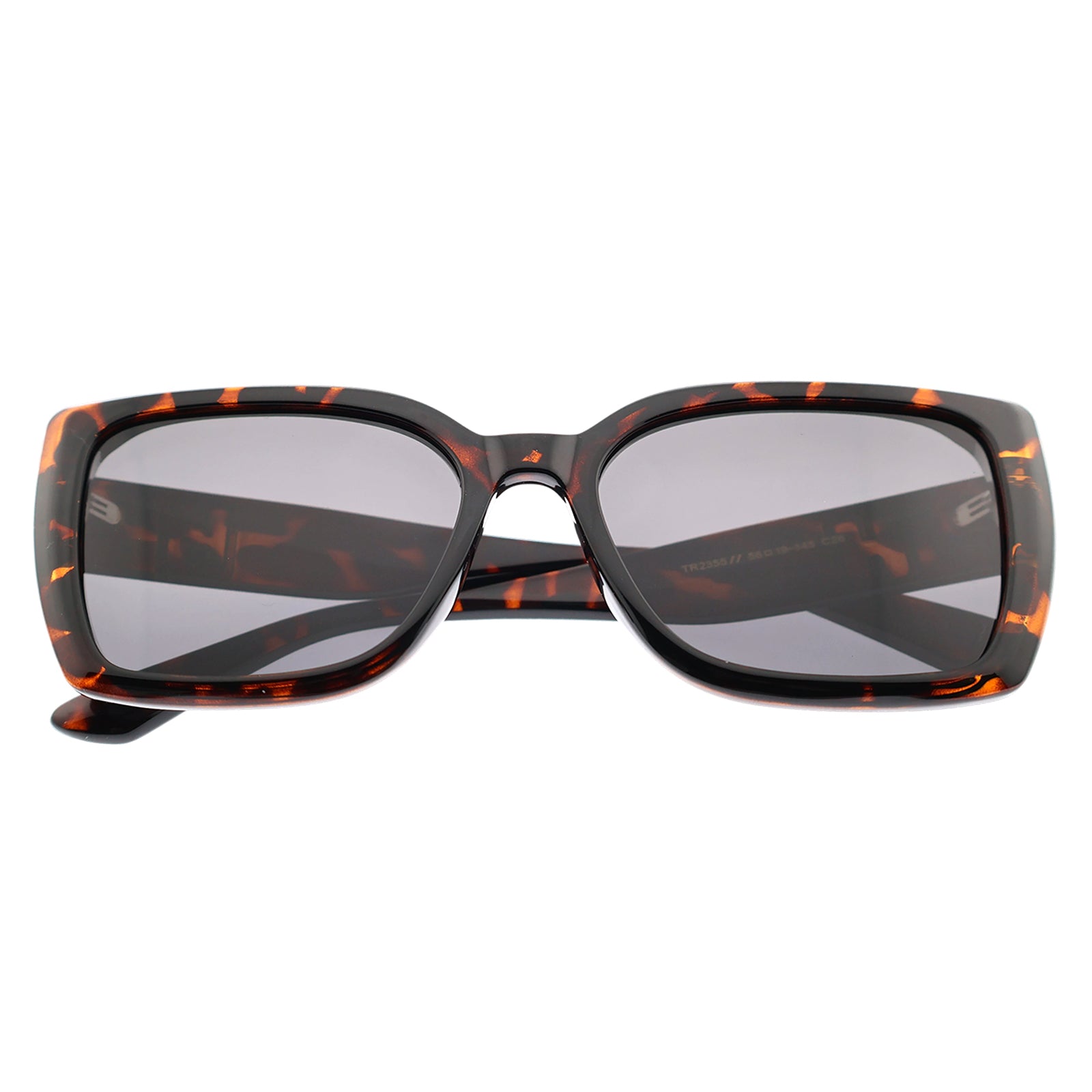 Black Oversized Square Sunglasses, Gradient Lens