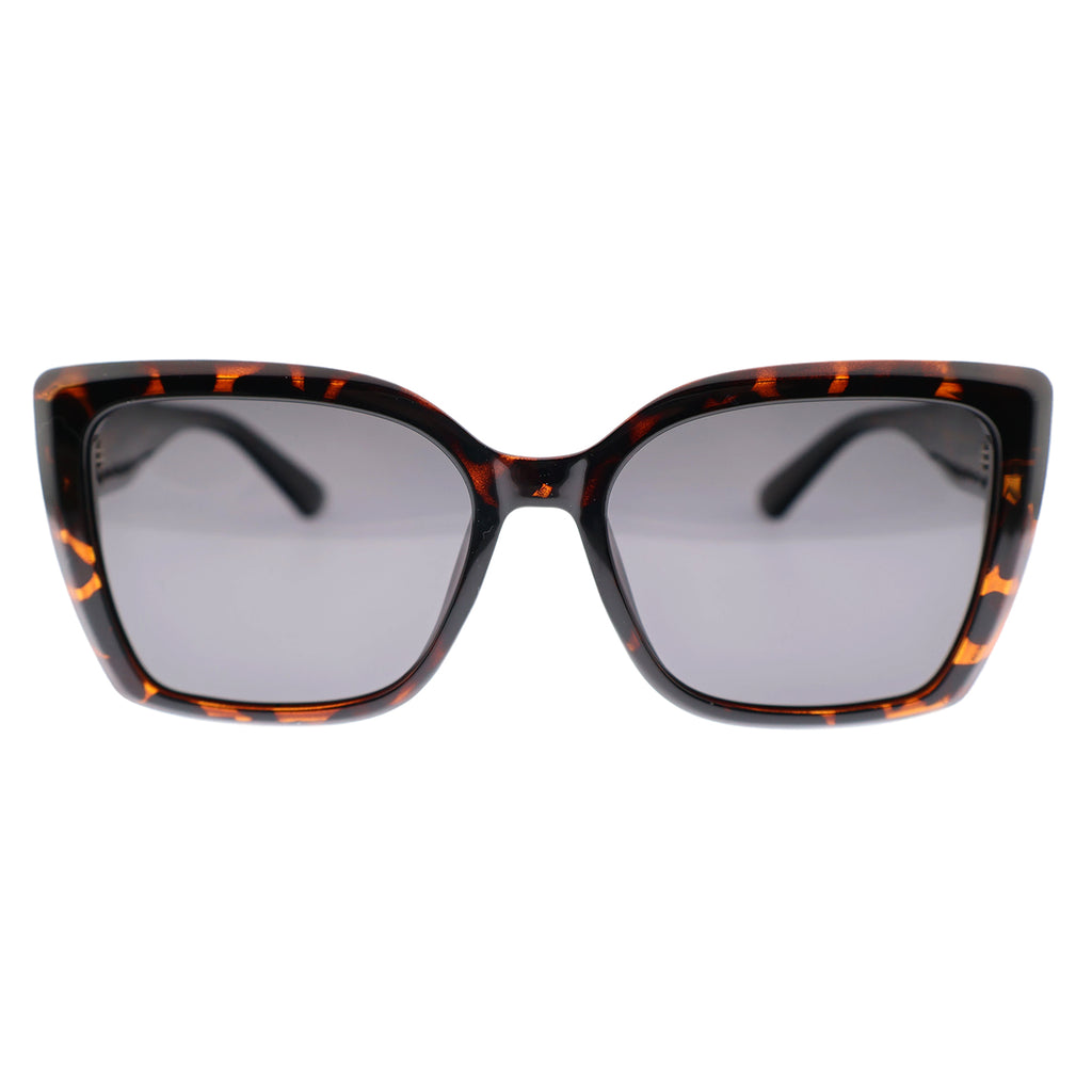 Black Oversized Square Sunglasses, Gradient Lens