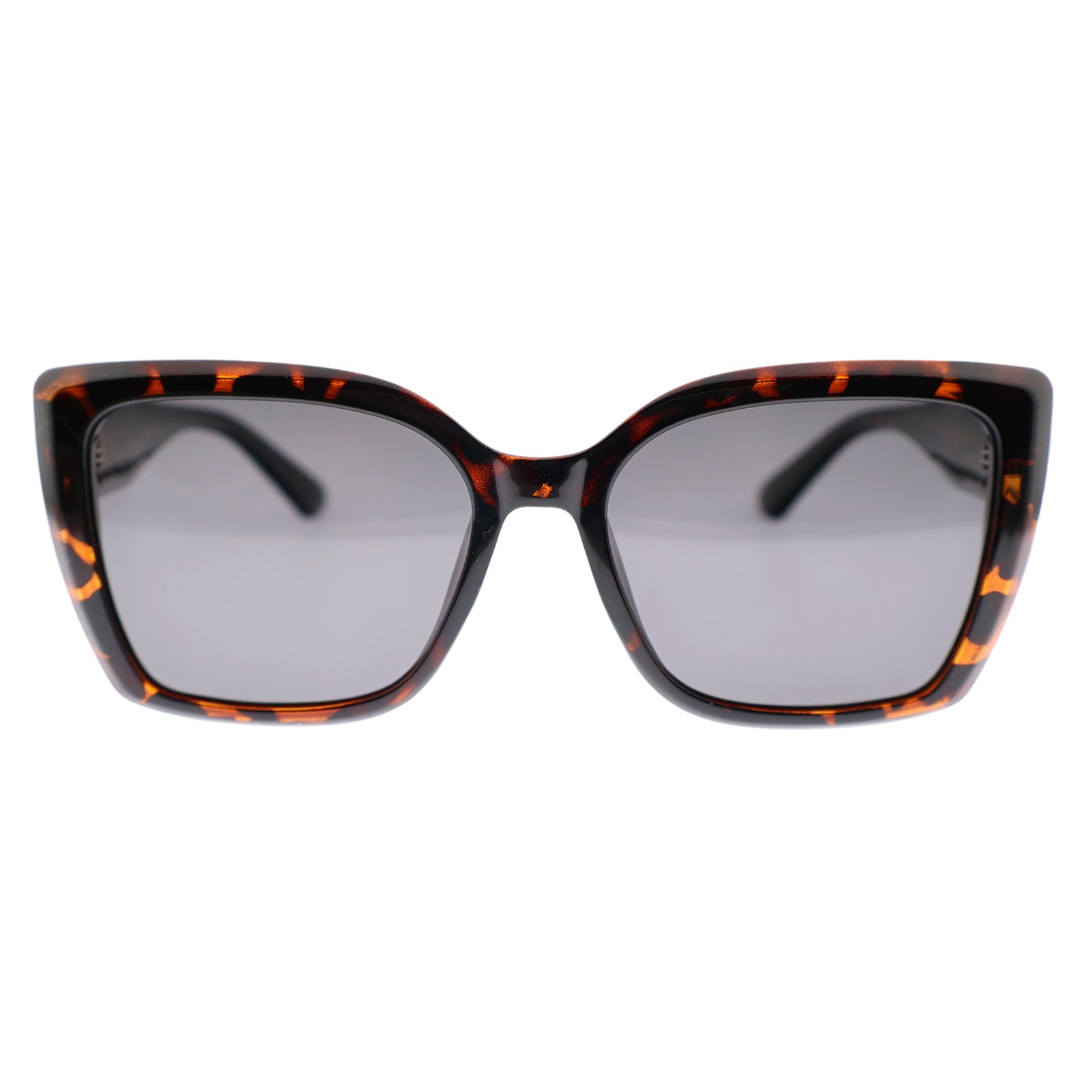 Black Oversized Square Sunglasses, Gradient Lens