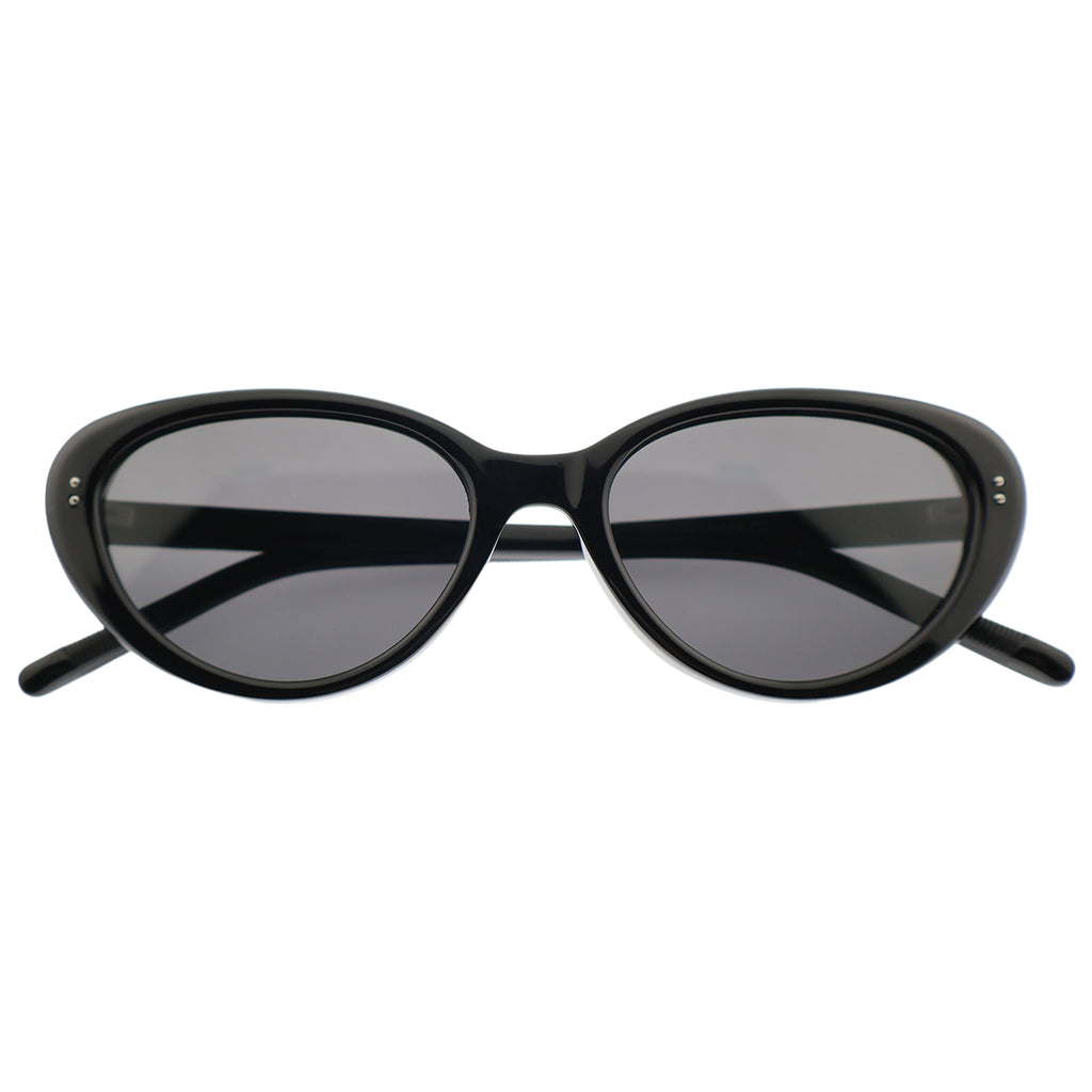 Women’s Slim Vintage Cat-Eye Shades, Grey Lenses