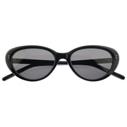 Women’s Slim Vintage Cat-Eye Shades, Grey Lenses