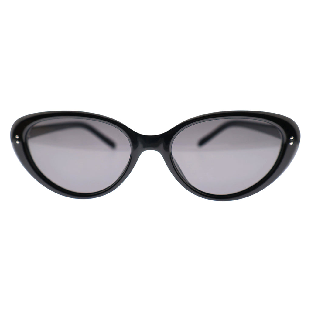 Women’s Slim Vintage Cat-Eye Shades, Grey Lenses
