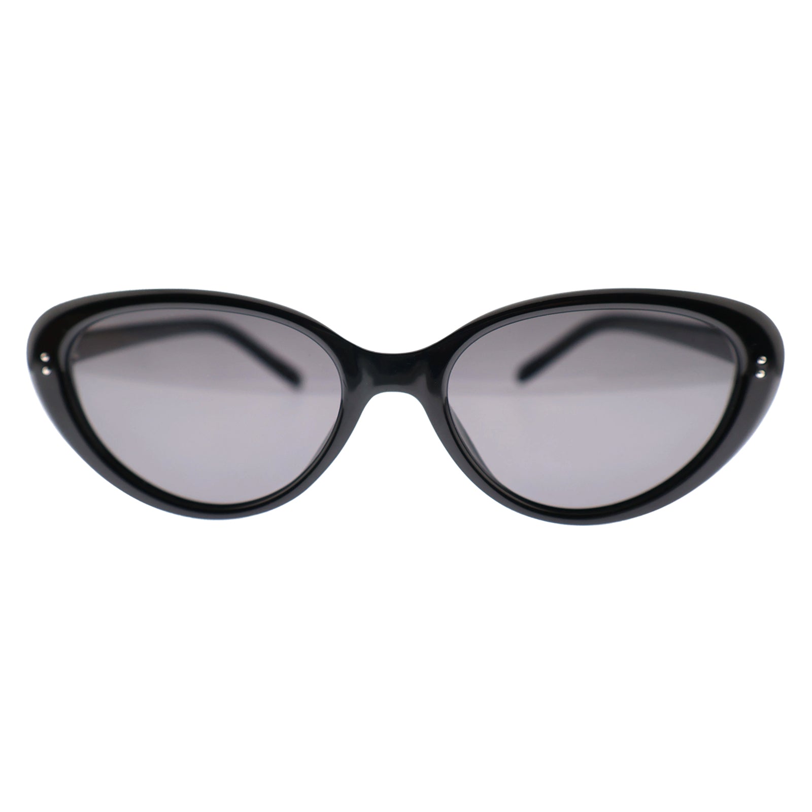 Women’s Slim Vintage Cat-Eye Shades, Grey Lenses