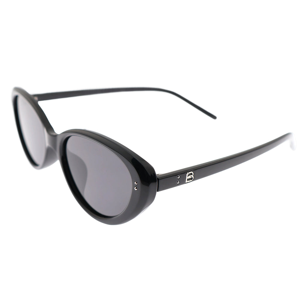 Women’s Slim Vintage Cat-Eye Shades, Grey Lenses