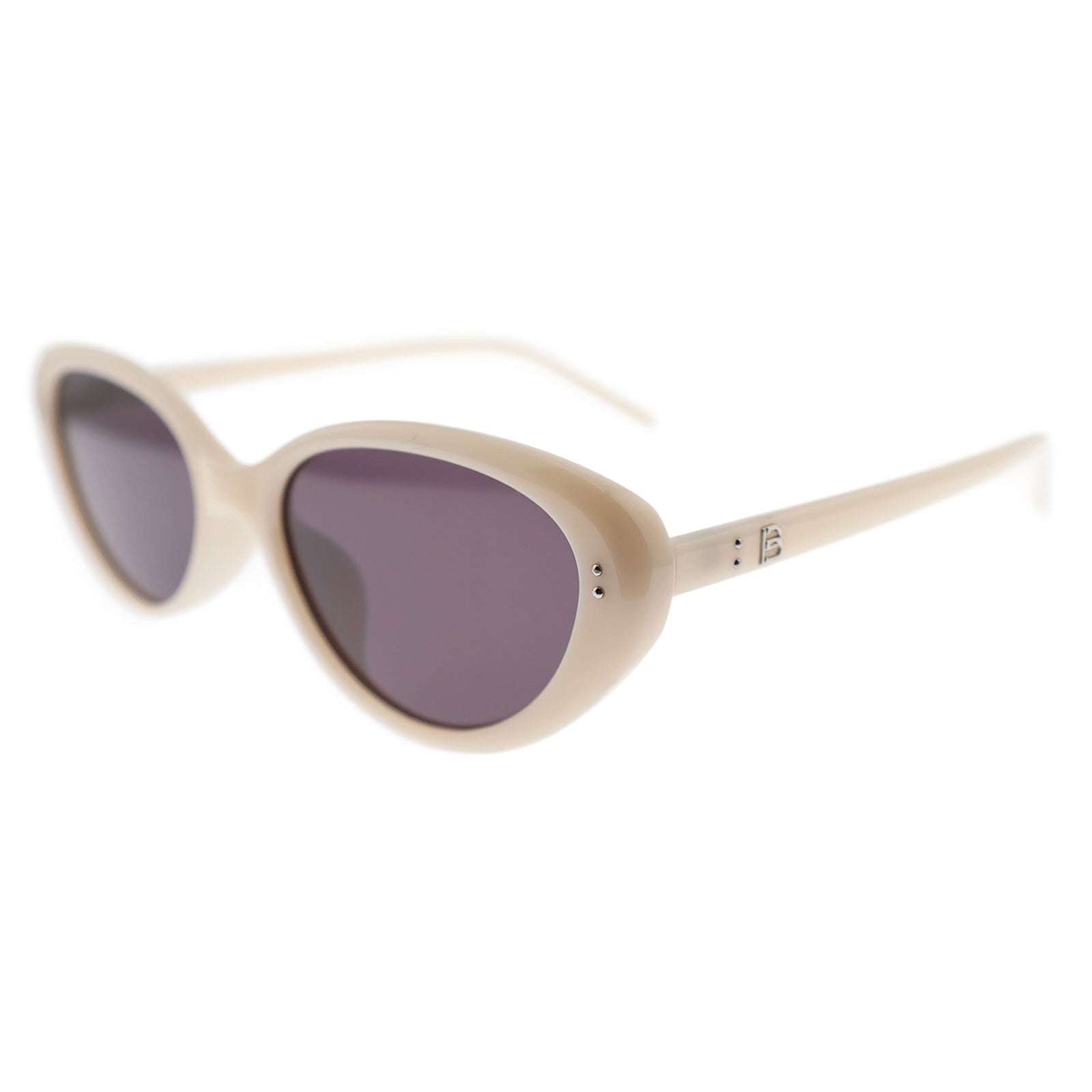 Women’s Slim Vintage Cat-Eye Shades, Grey Lenses
