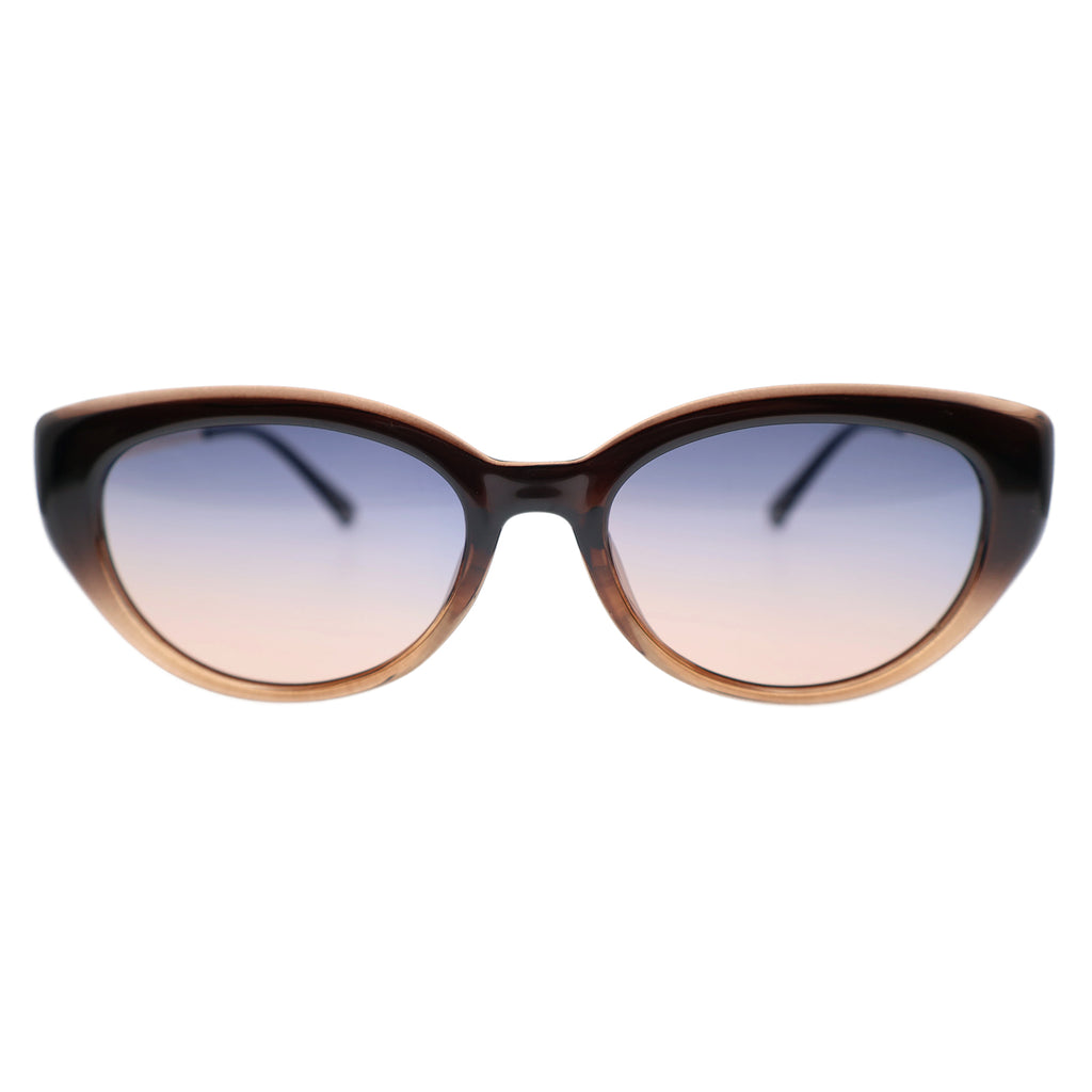 Women’s Ombre Frame Cat-Eye Shades, Blue-Pink Lens