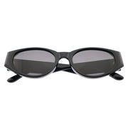 Modern Wide-Temple Cat-Eye Sunglasses, Anti-Glare