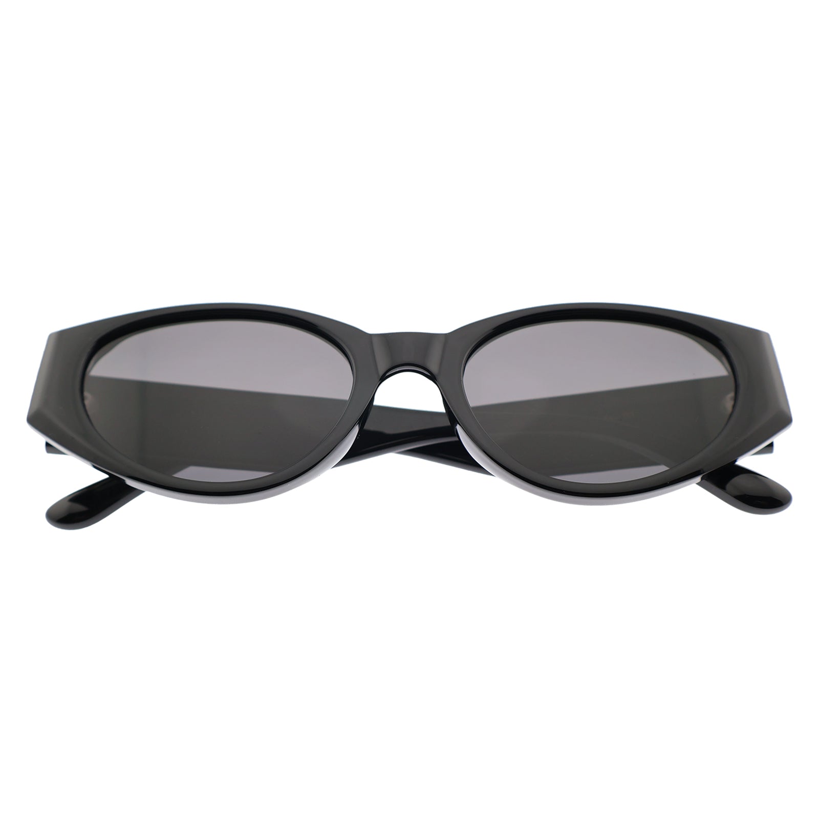 Modern Wide-Temple Cat-Eye Sunglasses, Anti-Glare