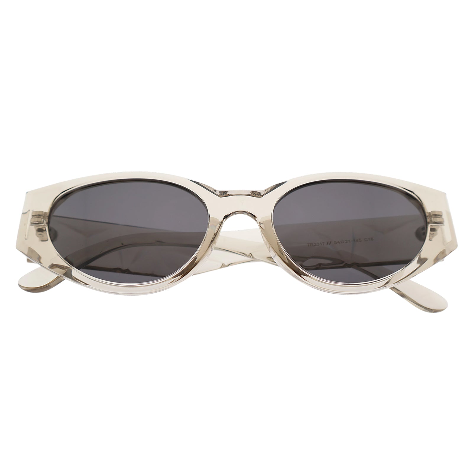 Modern Wide-Temple Cat-Eye Sunglasses, Anti-Glare