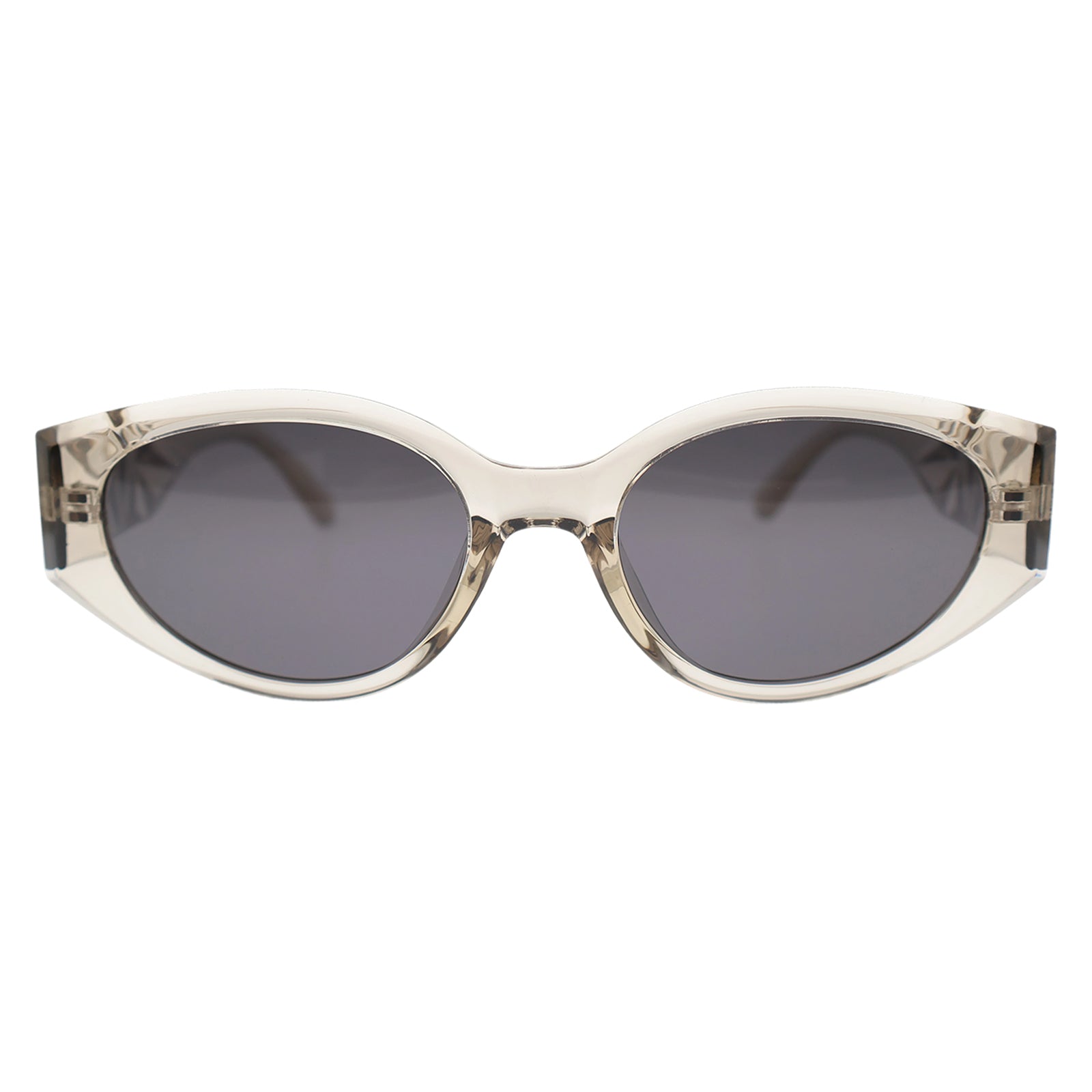 Modern Wide-Temple Cat-Eye Sunglasses, Anti-Glare