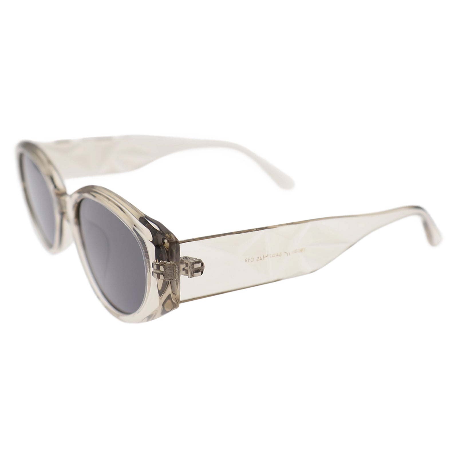 Modern Wide-Temple Cat-Eye Sunglasses, Anti-Glare