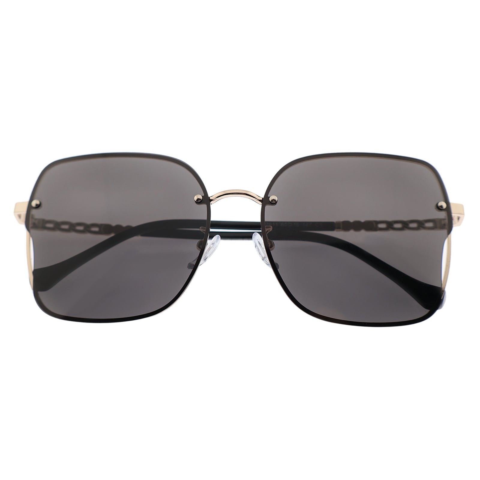 Modern Square Sunglasses with Gold Accents