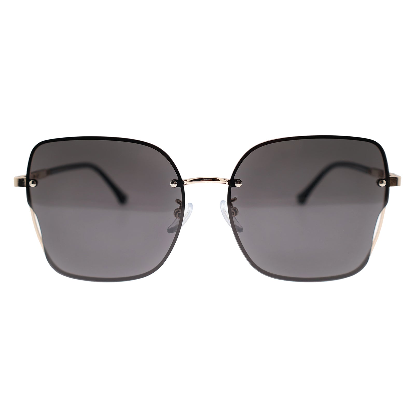 Modern Square Sunglasses with Gold Accents