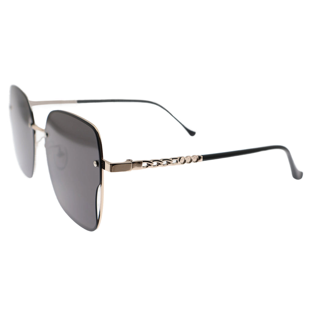 Modern Square Sunglasses with Gold Accents