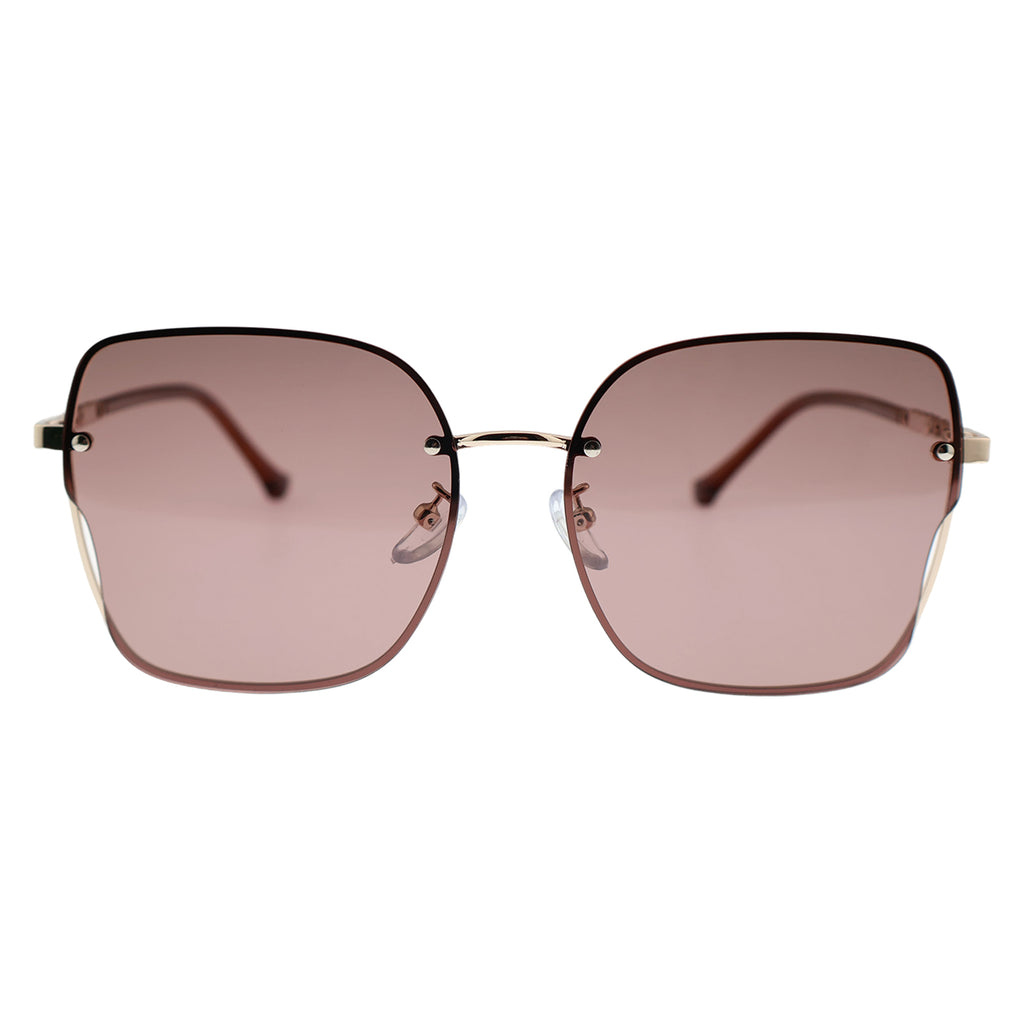 Modern Square Sunglasses with Gold Accents