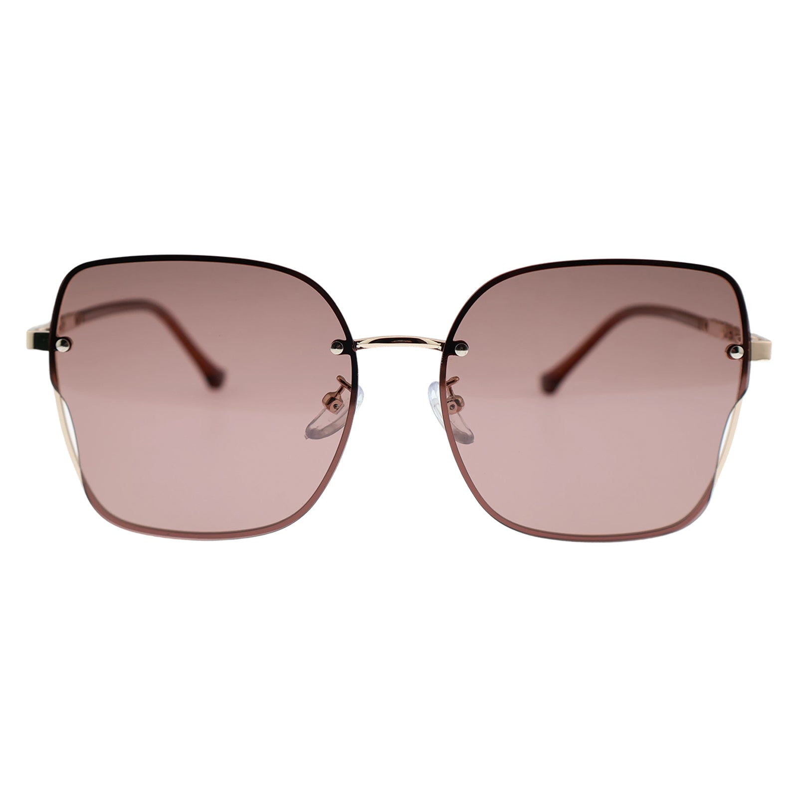 Modern Square Sunglasses with Gold Accents