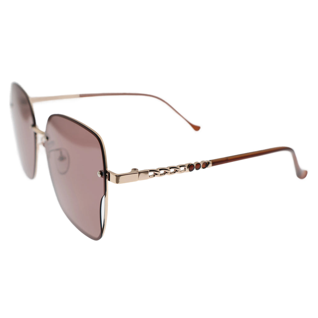 Modern Square Sunglasses with Gold Accents