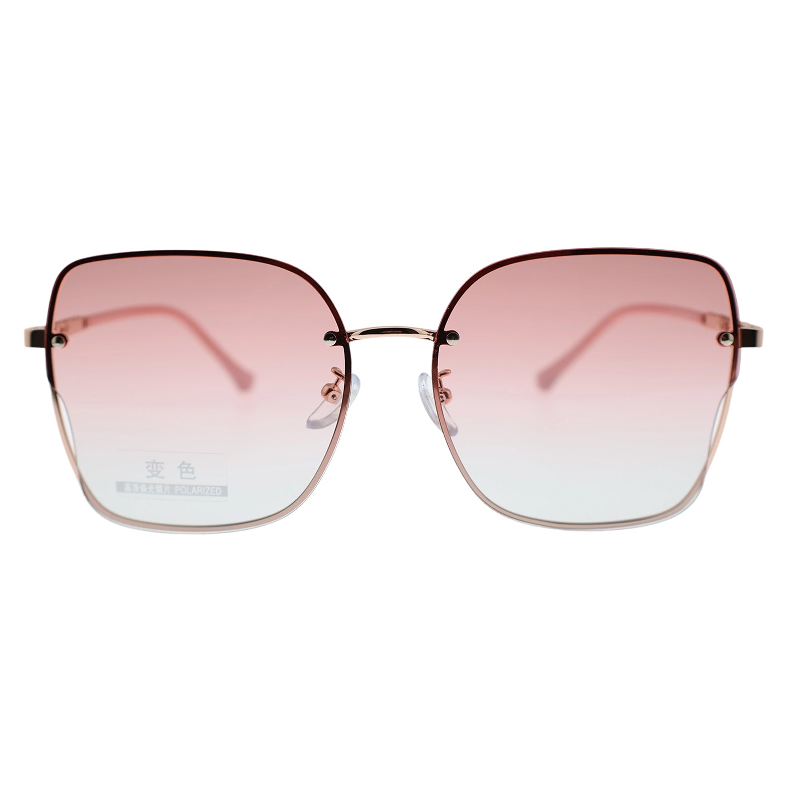 Modern Square Sunglasses with Gold Accents
