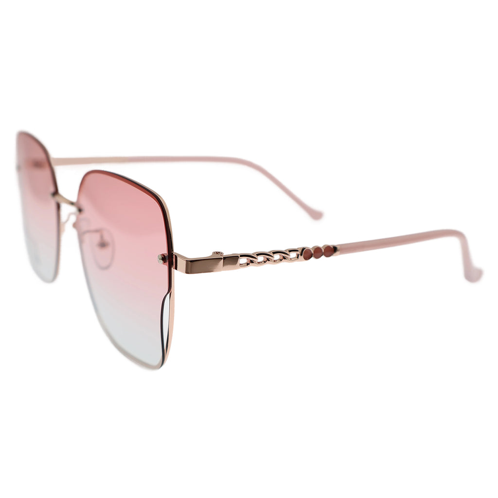 Modern Square Sunglasses with Gold Accents