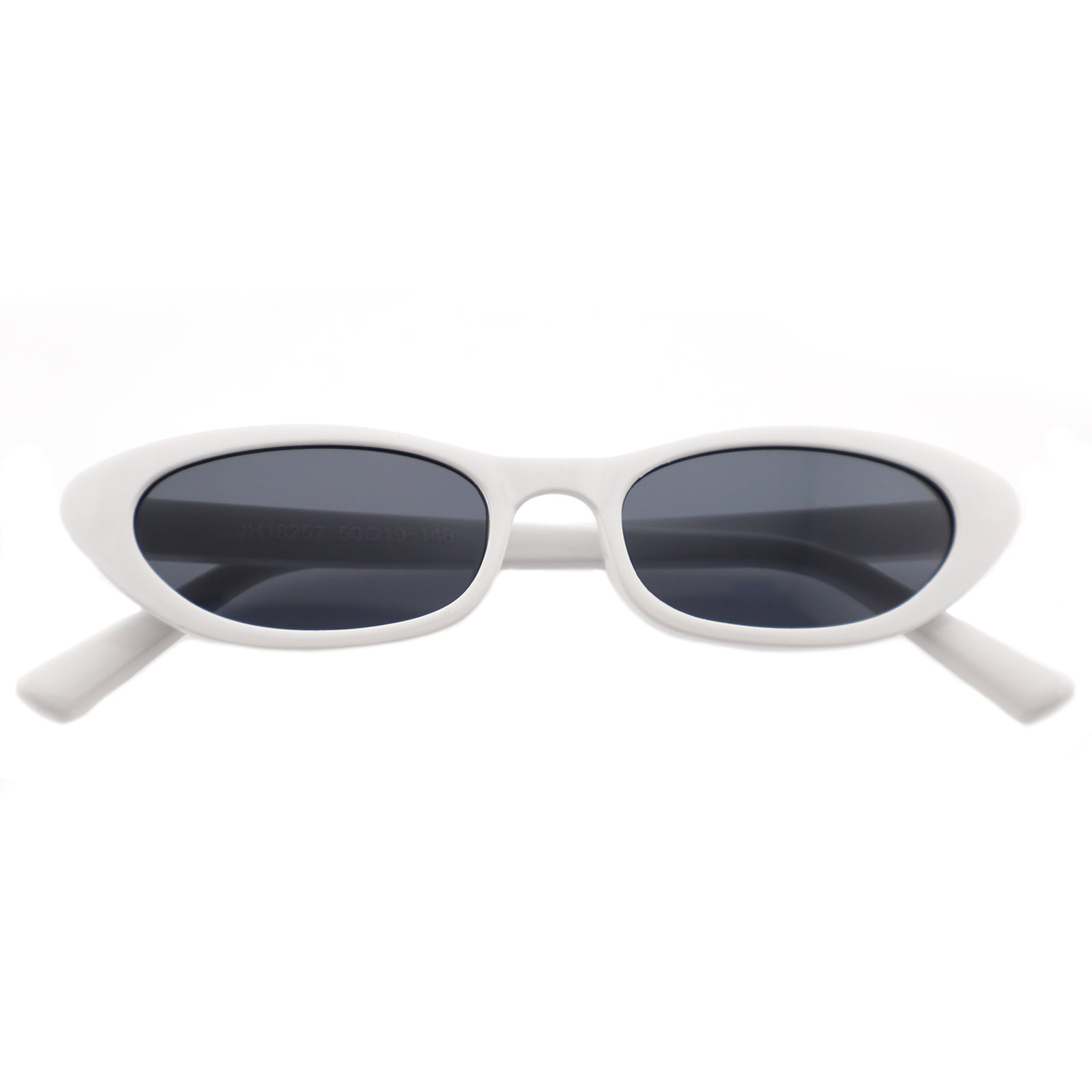 Retro Black Narrow Cat-Eye Sunglasses for Women