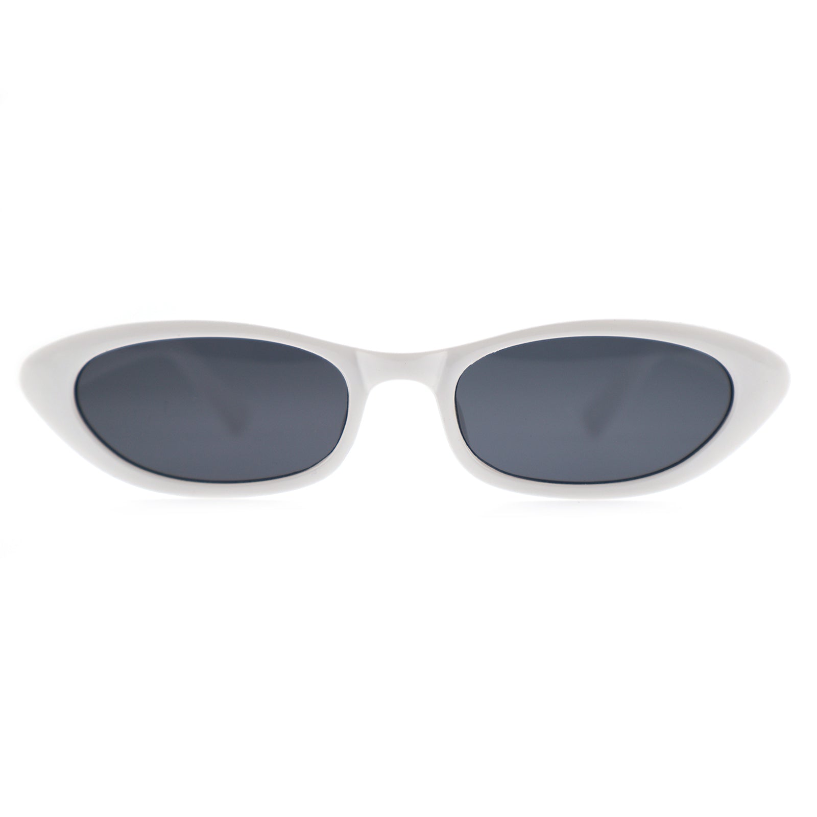 Retro Black Narrow Cat-Eye Sunglasses for Women