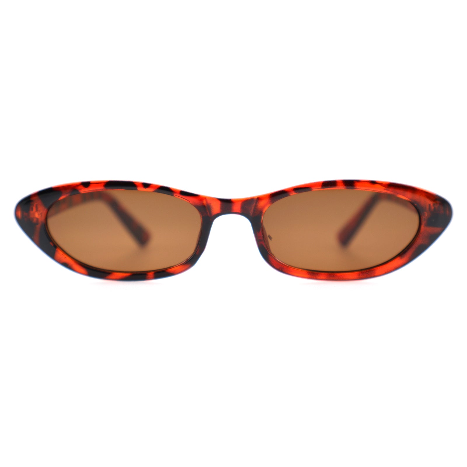 Retro Black Narrow Cat-Eye Sunglasses for Women