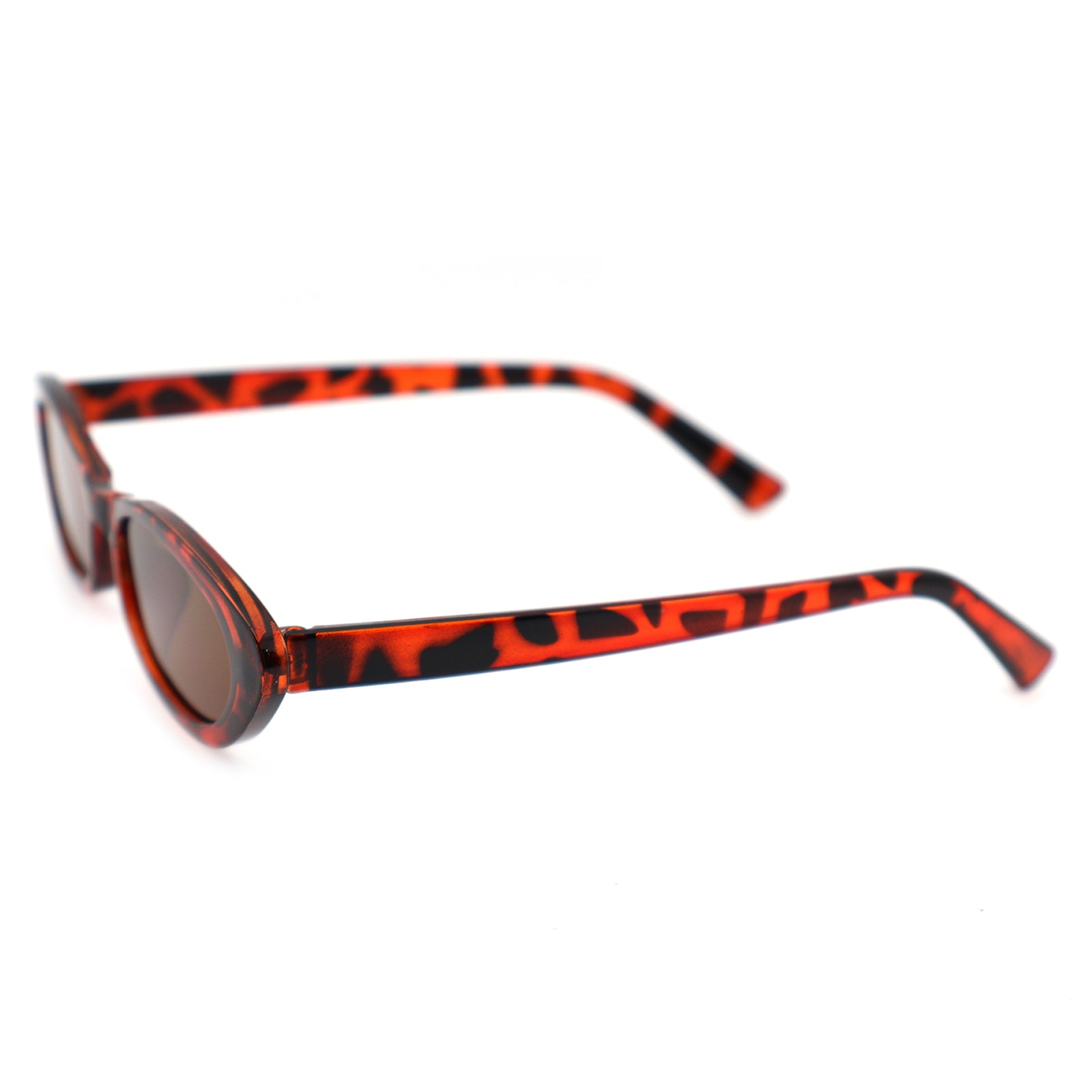 Retro Black Narrow Cat-Eye Sunglasses for Women