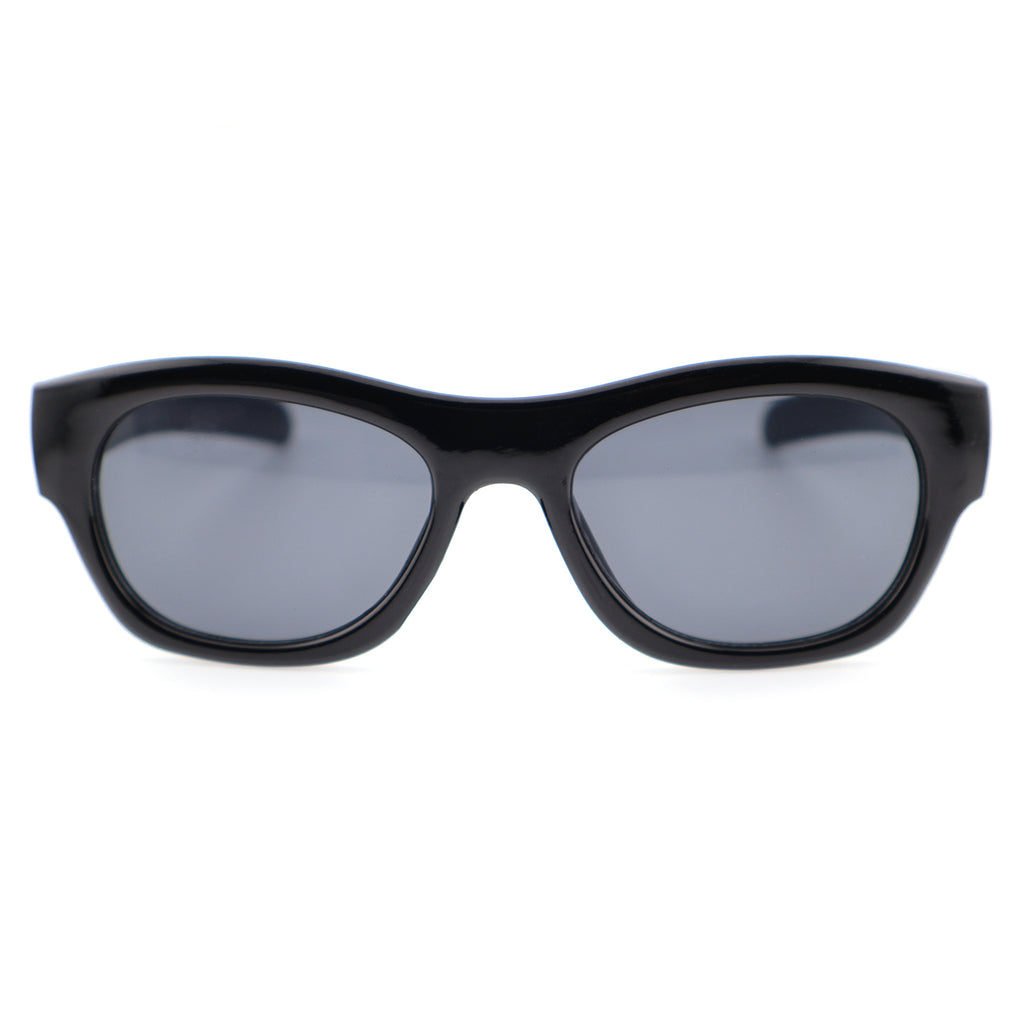 Chunky Glossy Black Acetate Sunglasses for Men & Women