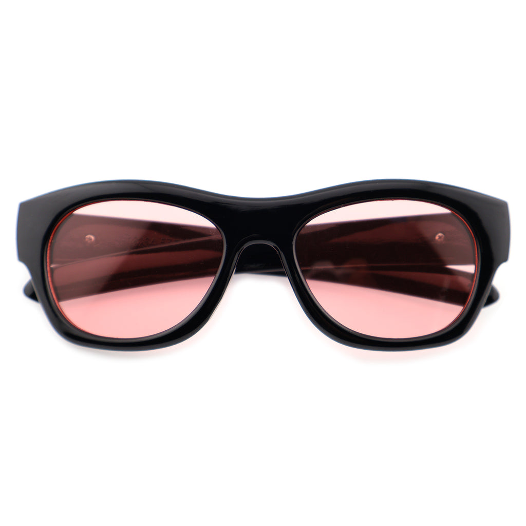 Chunky Glossy Black Acetate Sunglasses for Men & Women