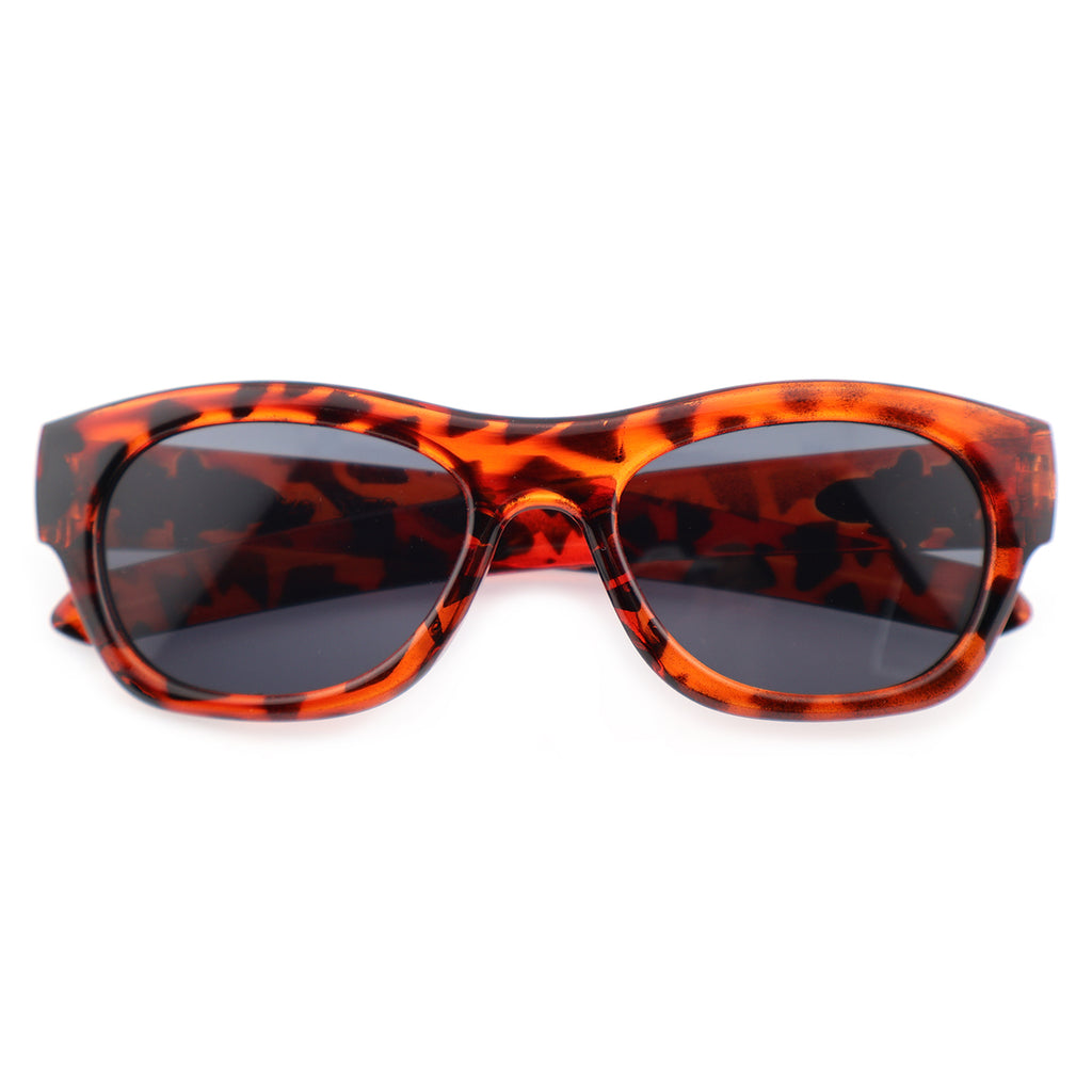 Chunky Glossy Black Acetate Sunglasses for Men & Women