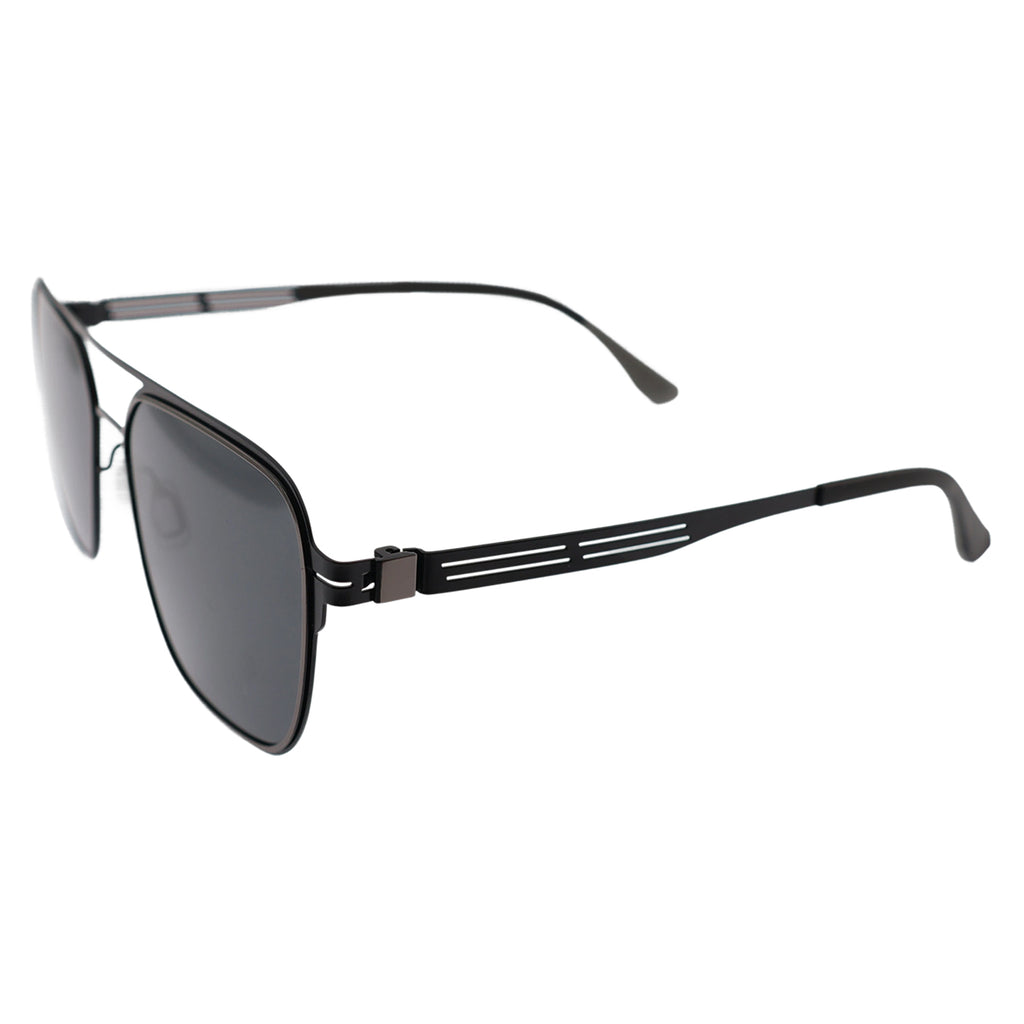 Black Aviator Polarized Sunglasses for Men, UV400 Protection