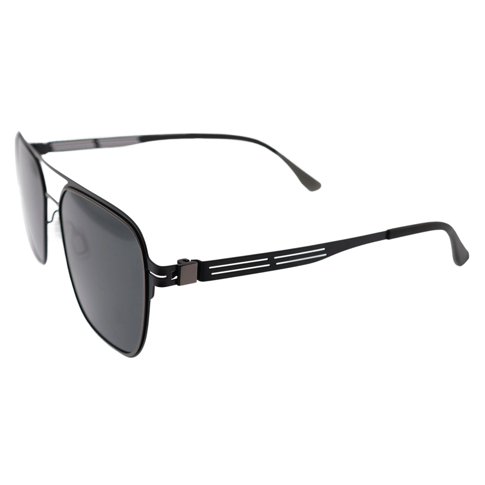Black Aviator Polarized Sunglasses for Men, UV400 Protection