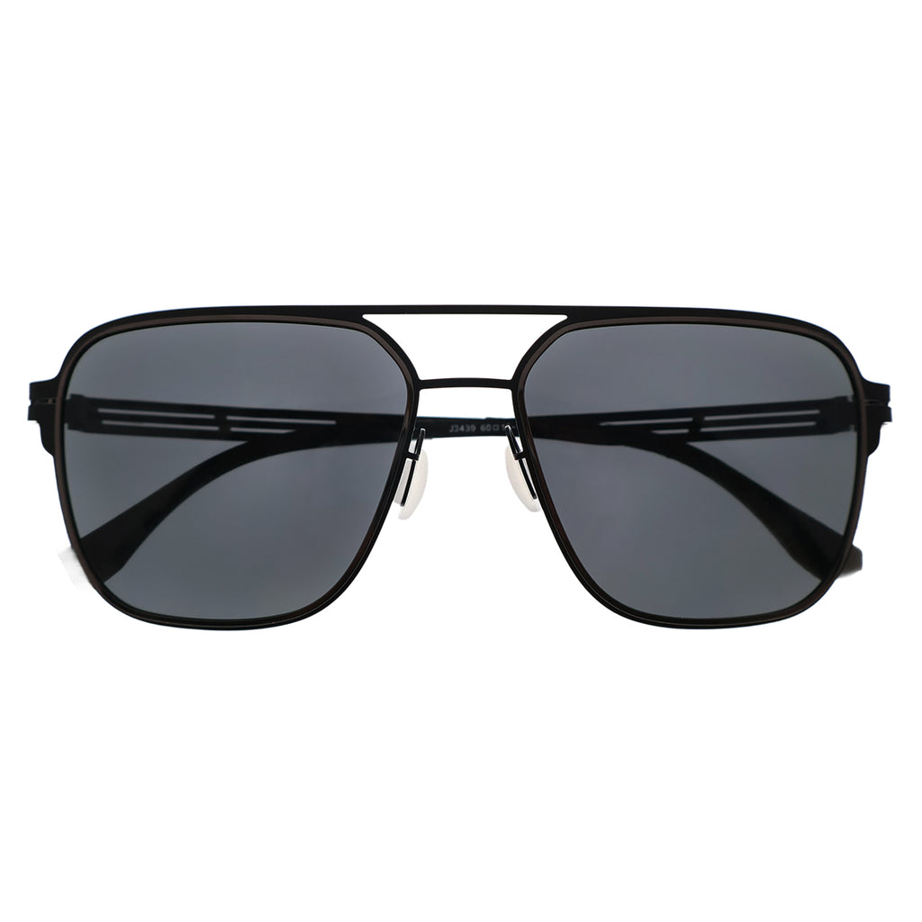 Black Aviator Polarized Sunglasses for Men, UV400 Protection