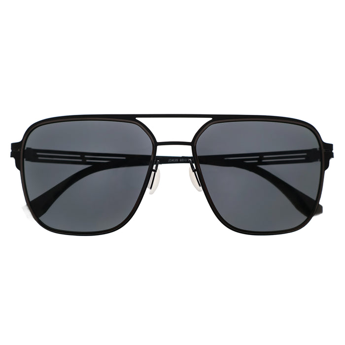 Black Aviator Polarized Sunglasses for Men, UV400 Protection