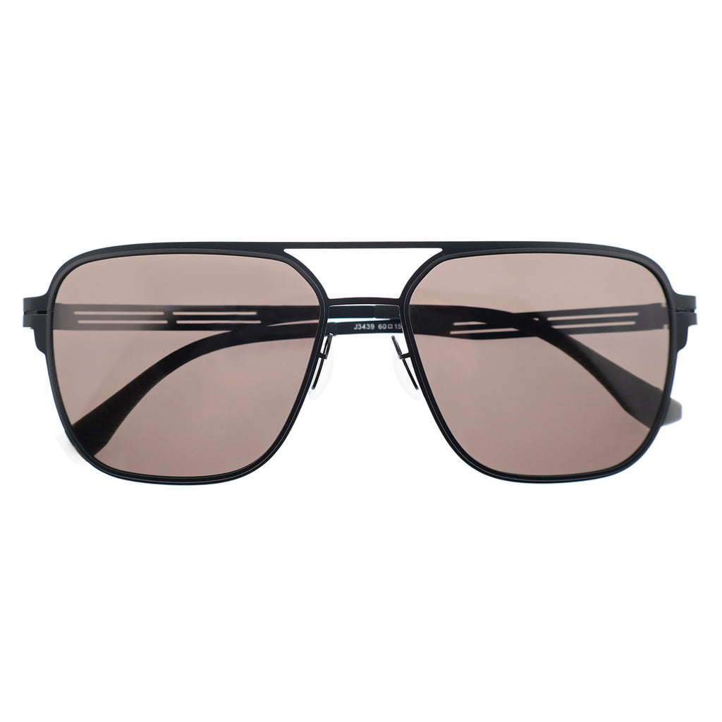 Black Aviator Polarized Sunglasses for Men, UV400 Protection