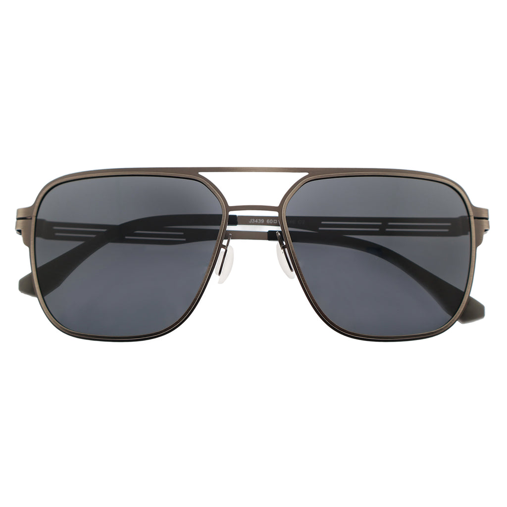 Black Aviator Polarized Sunglasses for Men, UV400 Protection
