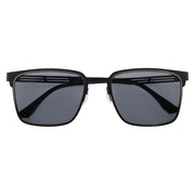 Men’s Minimalist Brown Metal Sunglasses, Anti-Glare