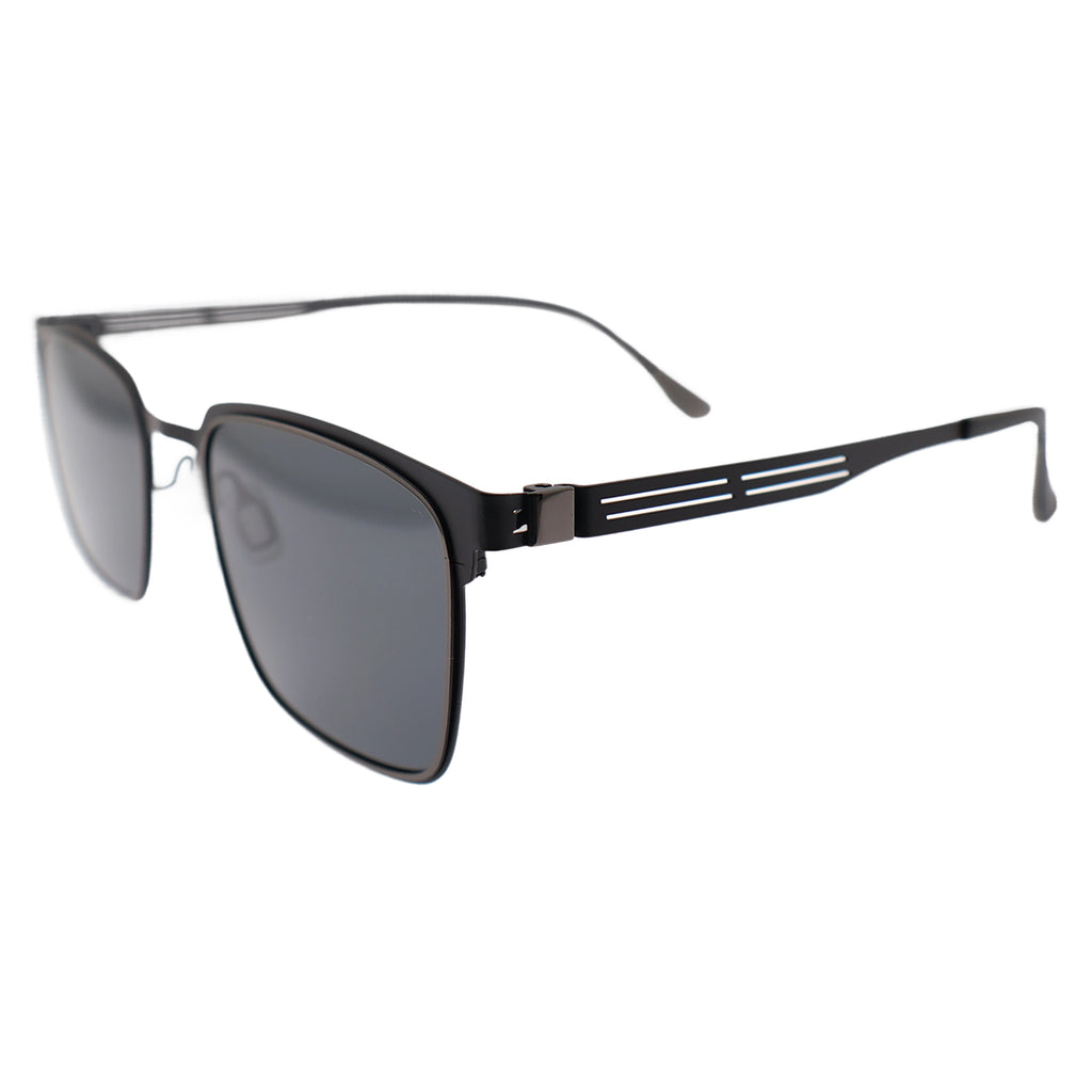 Men’s Minimalist Brown Metal Sunglasses, Anti-Glare