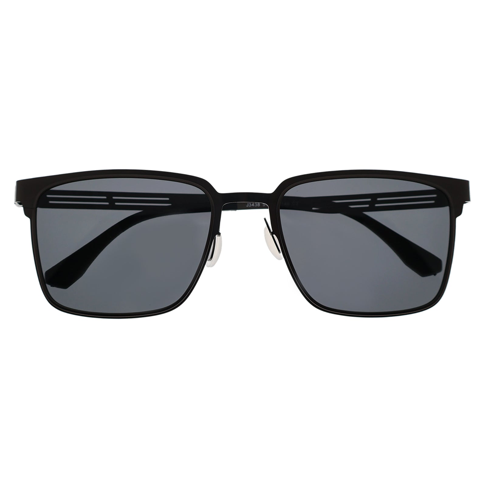 Men’s Minimalist Brown Metal Sunglasses, Anti-Glare