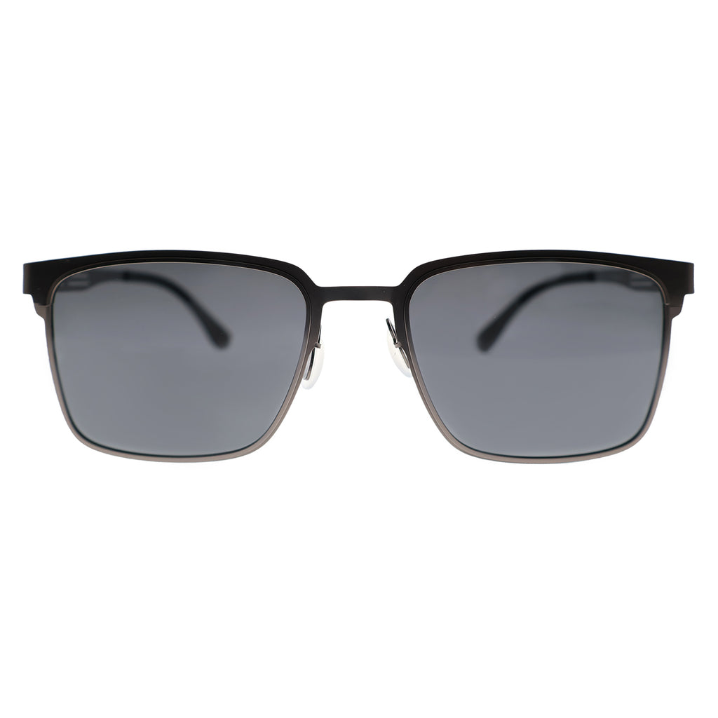 Men’s Minimalist Brown Metal Sunglasses, Anti-Glare
