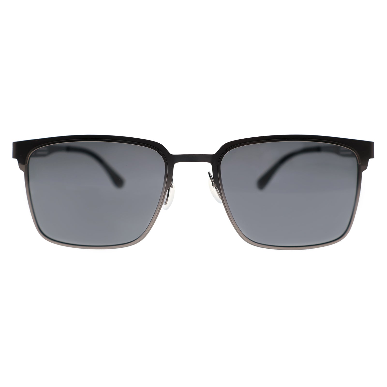 Men’s Minimalist Brown Metal Sunglasses, Anti-Glare