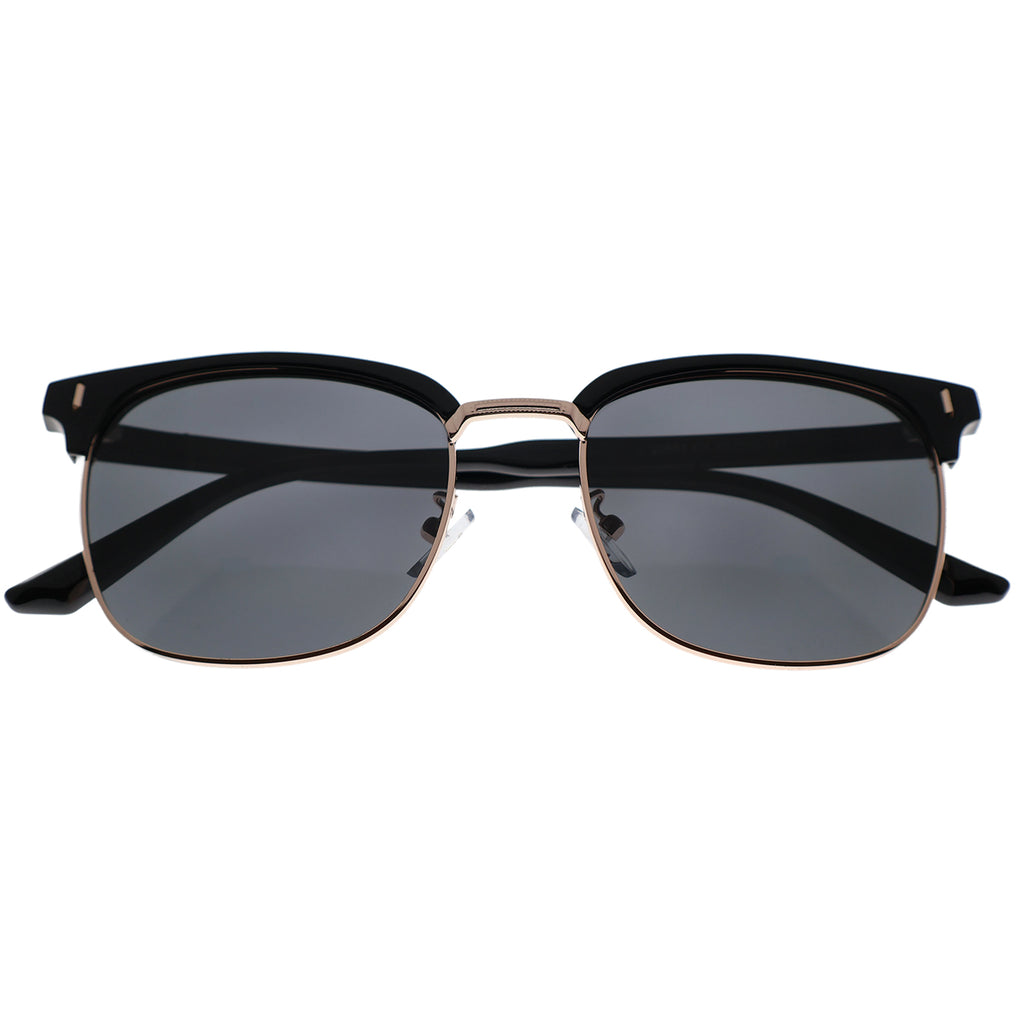 Black Browline Polarized Sunglasses, UV400 Protection