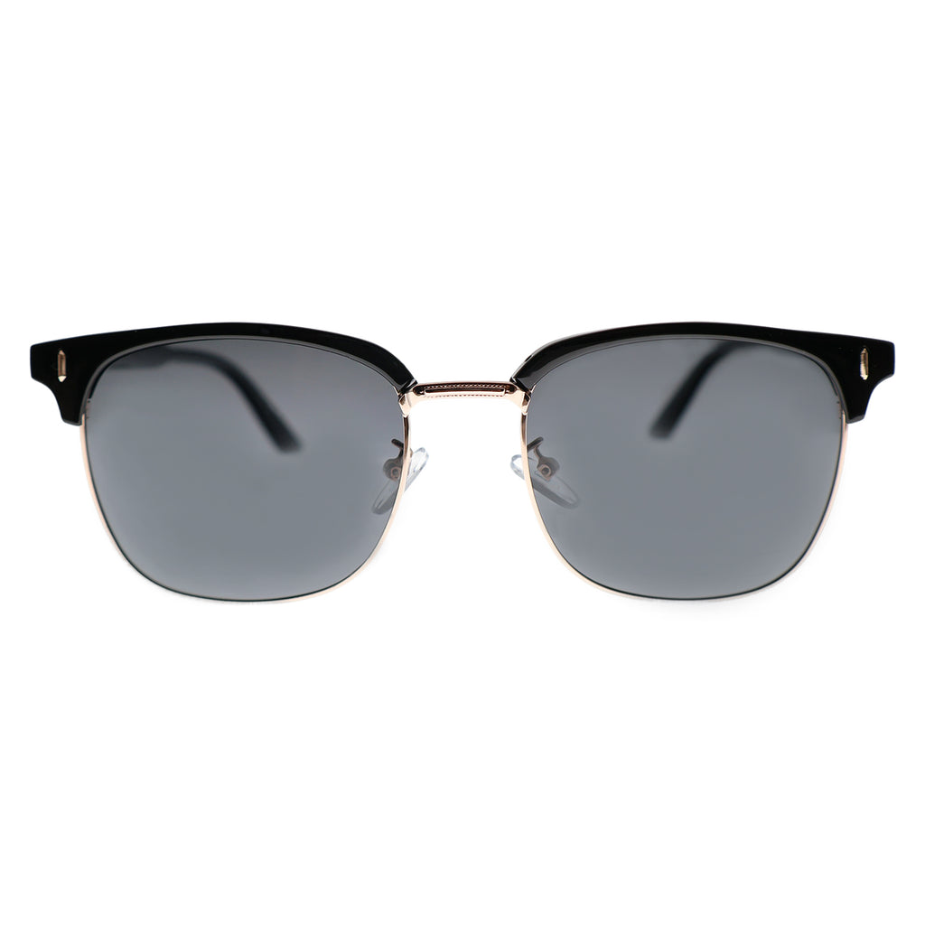 Black Browline Polarized Sunglasses, UV400 Protection