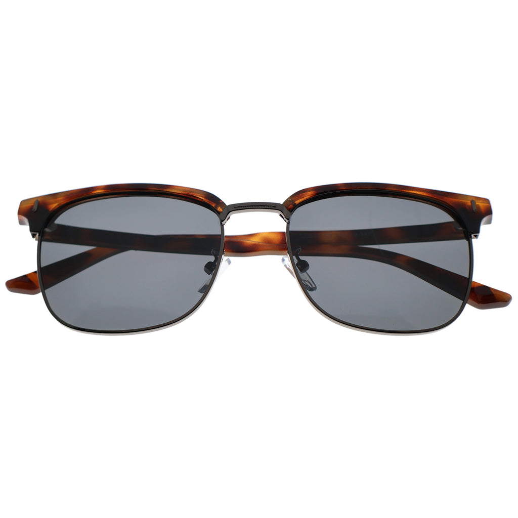 Black Browline Polarized Sunglasses, UV400 Protection