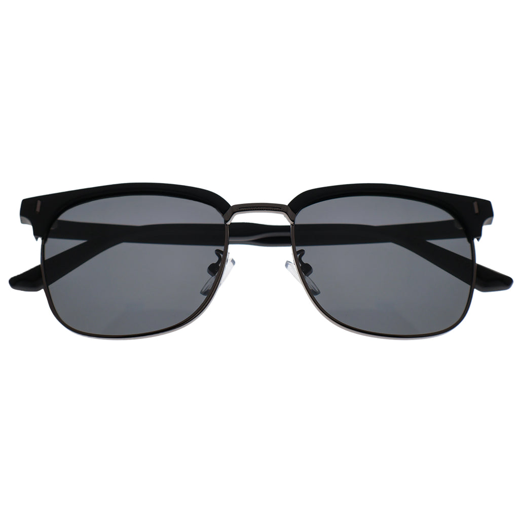 Black Browline Polarized Sunglasses, UV400 Protection