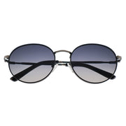 Sleek Black Round Aviator-Inspired Shades, Anti-Glare