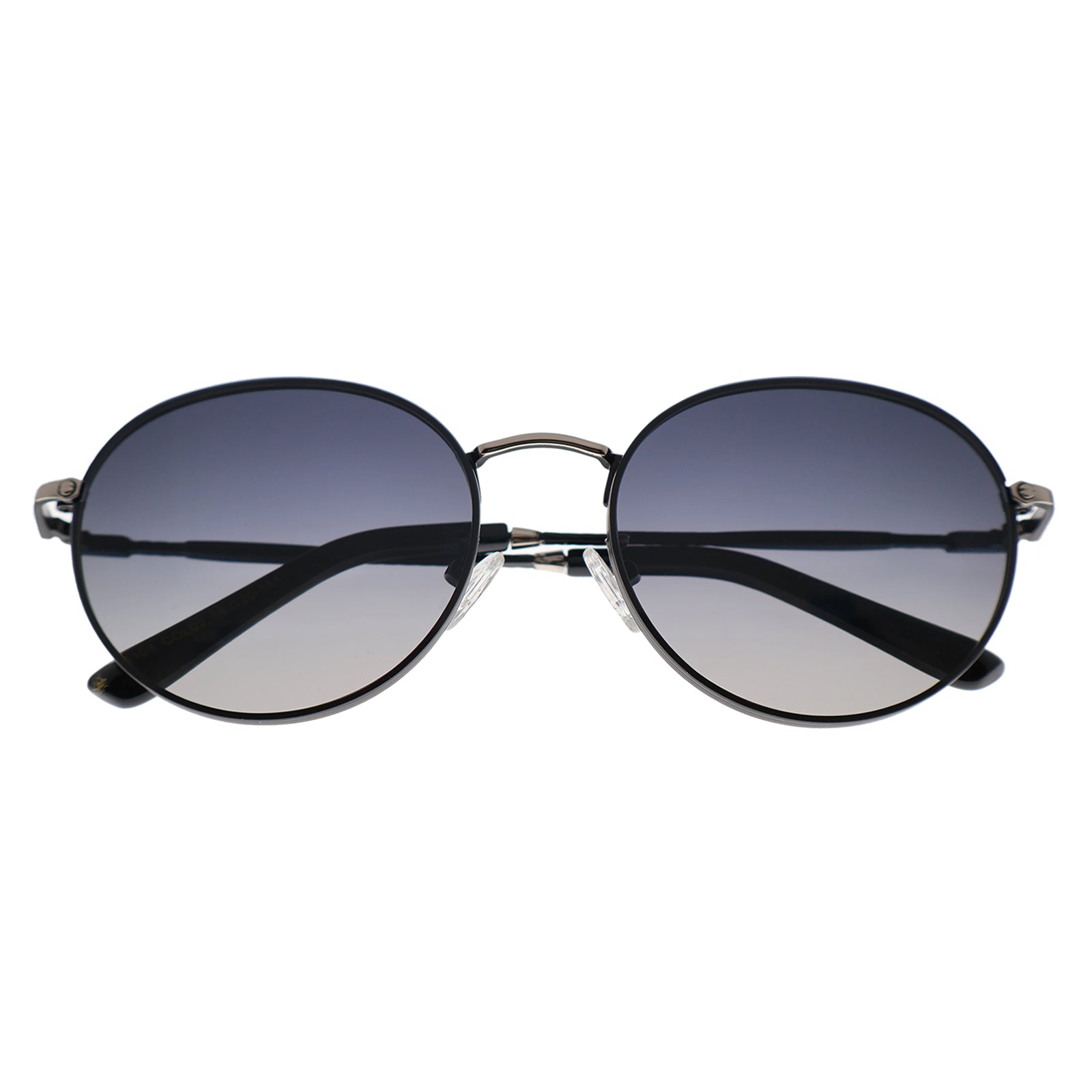 Sleek Black Round Aviator-Inspired Shades, Anti-Glare